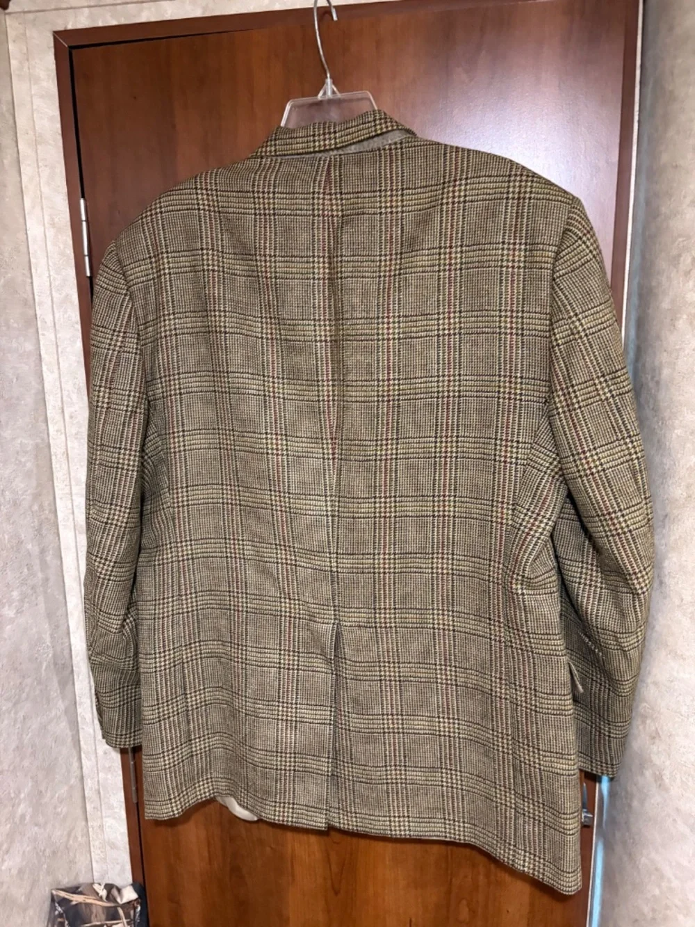 Vtg Burberry Men's Wool Plaid Two Button Blazer Sport Coat Sz - 42R
